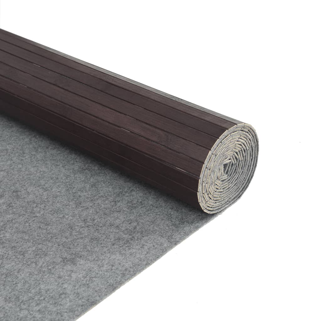 Tapete retangular 80x200 cm bambu castanho-escuro — foto 4