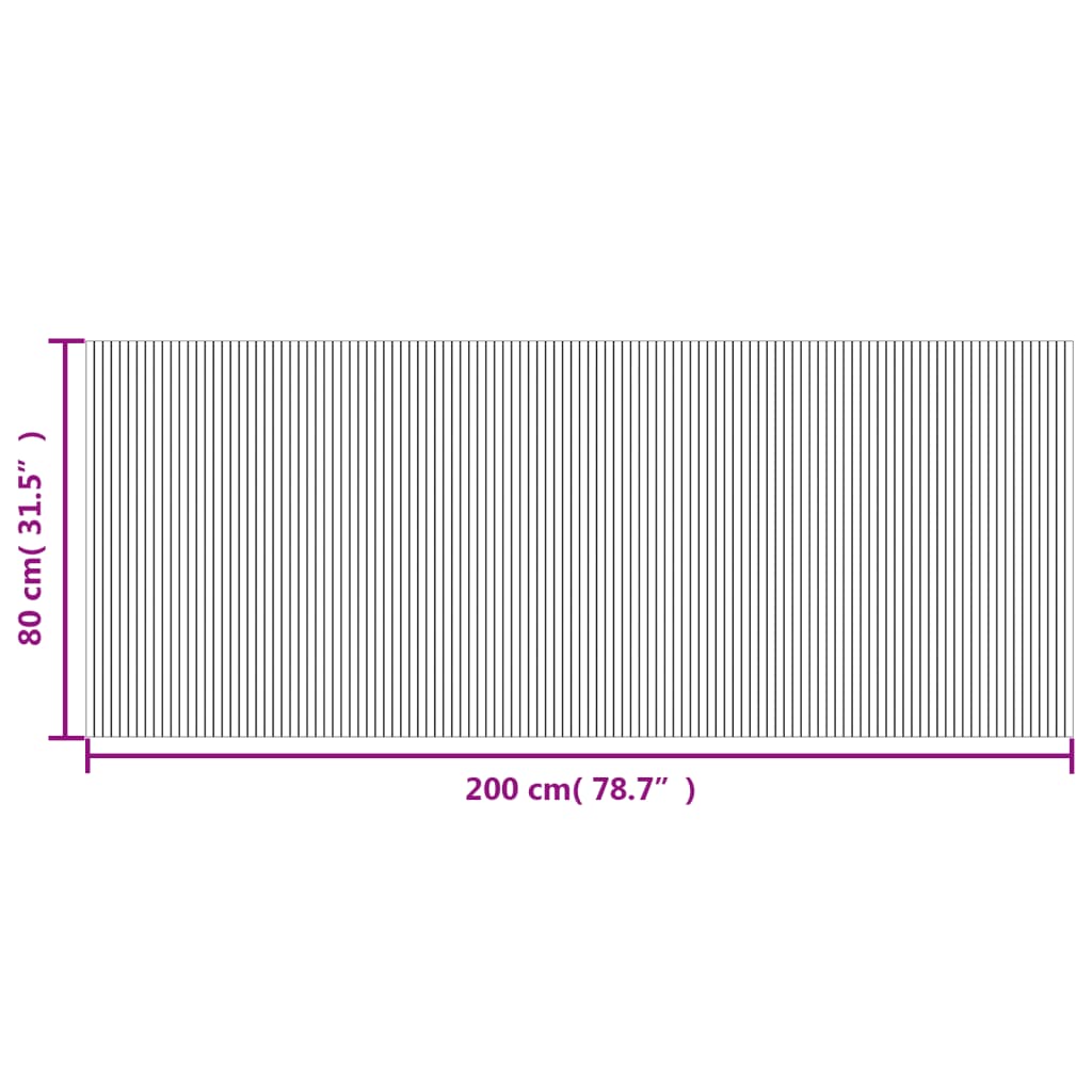 Tapete retangular 80x200 cm bambu castanho-escuro — foto 7