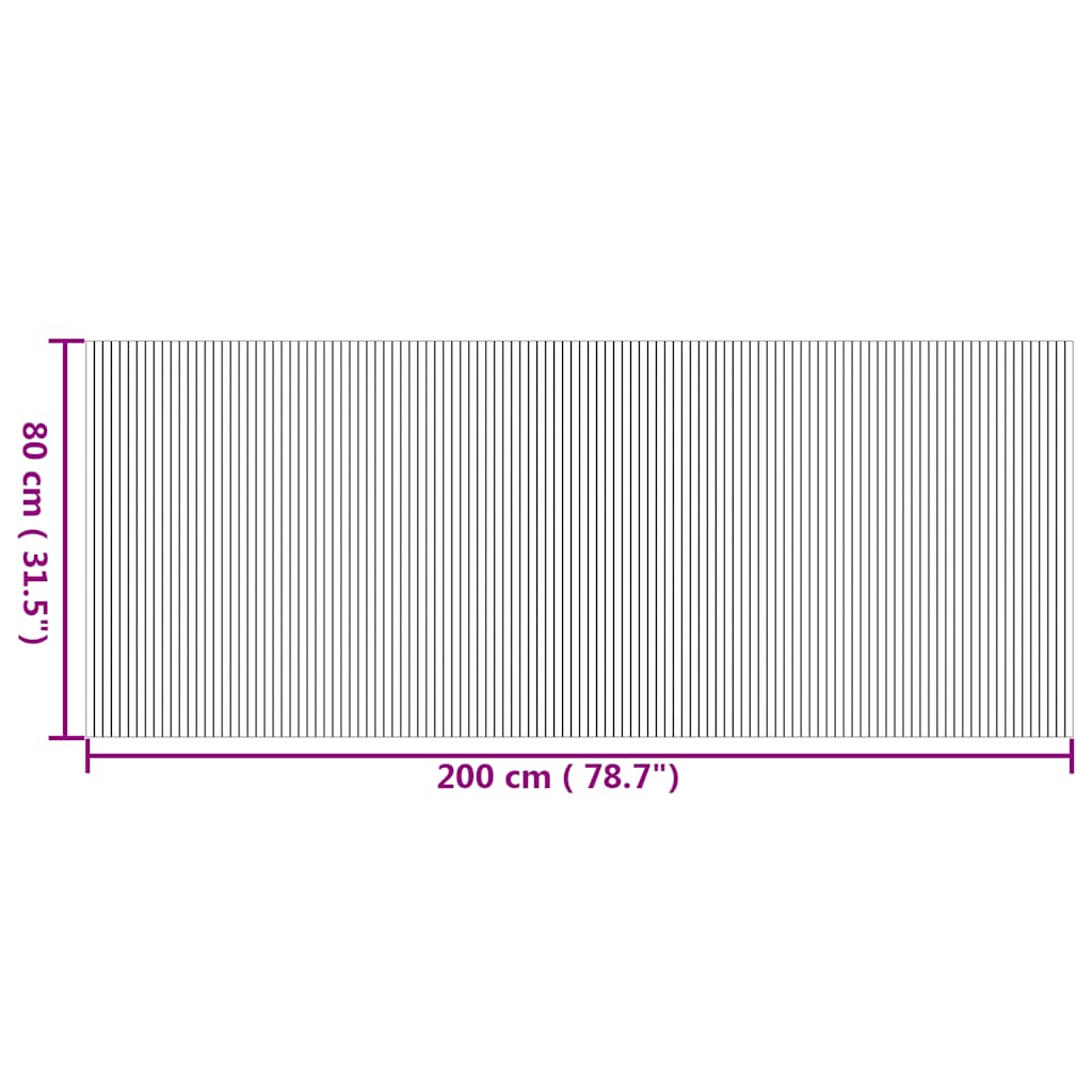 Tapete retangular 80x200 cm bambu cor natural — foto 7