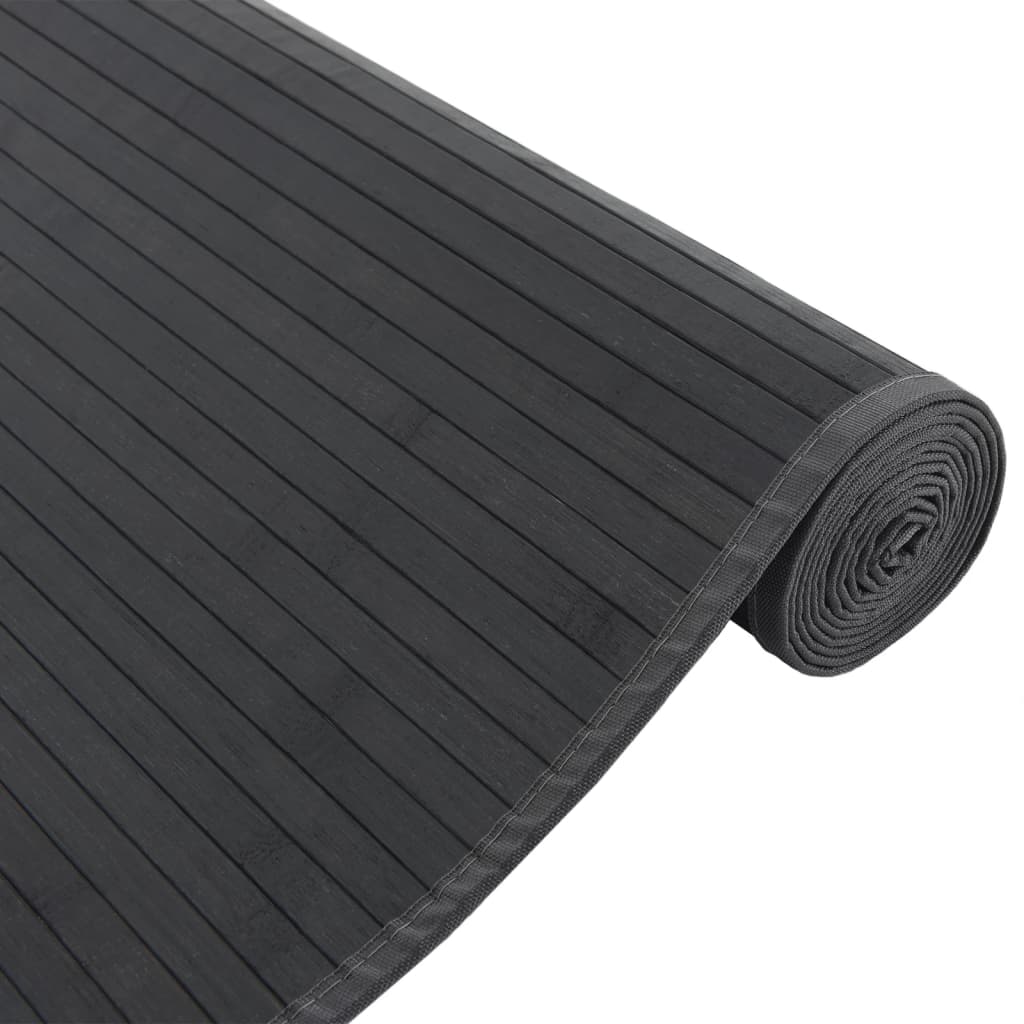 Tapete retangular 80x500 cm bambu preto — foto 3
