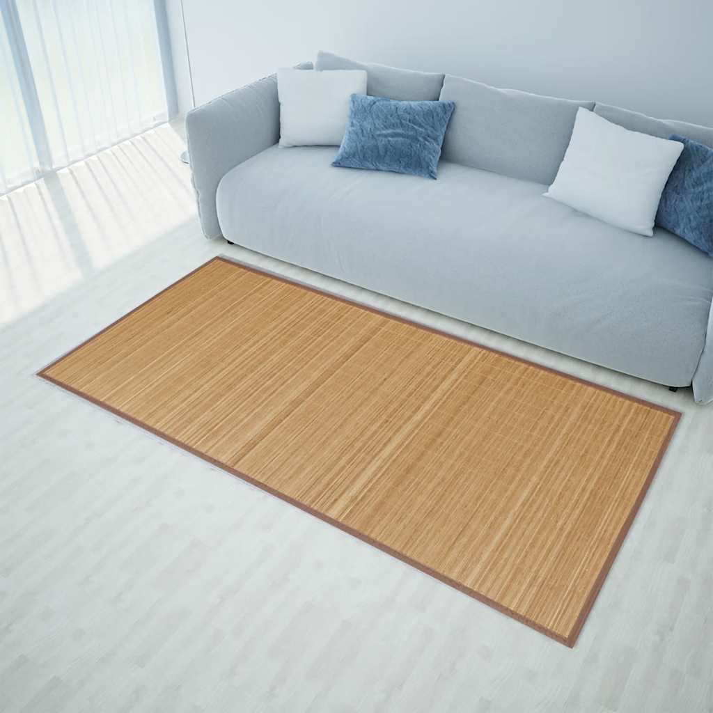 Tapete retangular bambu 120 x 180 cm castanho — foto 1