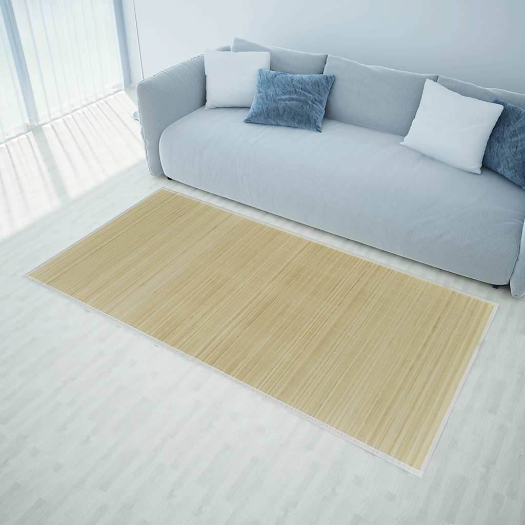 Tapete retangular bambu 150 x 200 cm natural — foto 1