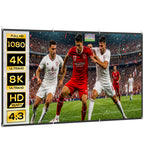 Tela de Projeção Manual 100 Polegadas Ecrã de Projetor, Formato 16:9, HD 4K/8K, Tecido Lavável, para Interior e Exterior, Cinema em Casa, Escritório, Pátio, Branco — foto 1