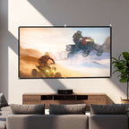 Tela de Projeção Manual 100 Polegadas Ecrã de Projetor, Formato 16:9, HD 4K/8K, Tecido Lavável, para Interior e Exterior, Cinema em Casa, Escritório, Pátio, Branco — foto 2