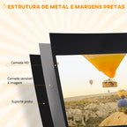 Tela de Projeção Manual com Suporte 100 Polegadas Tela de Projeção Portátil Formato 16:9 com Altura Ajustável para Interior e Exterior Cinema em Casa 235,8x8x136 cm Branco e Preto — foto 5