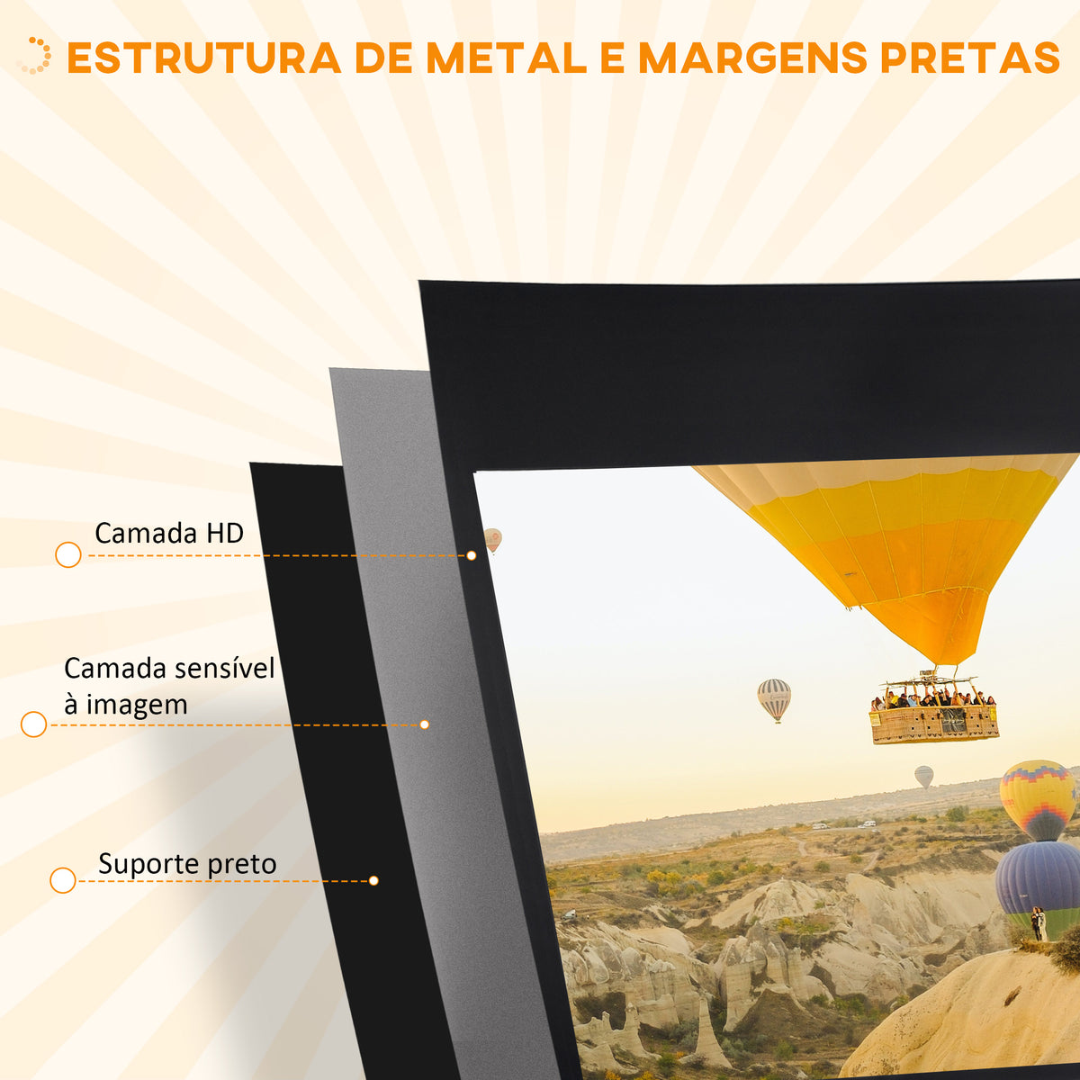 Tela de Projeção Manual com Suporte 100 Polegadas Tela de Projeção Portátil Formato 16:9 com Altura Ajustável para Interior e Exterior Cinema em Casa 235,8x8x136 cm Branco e Preto — foto 5