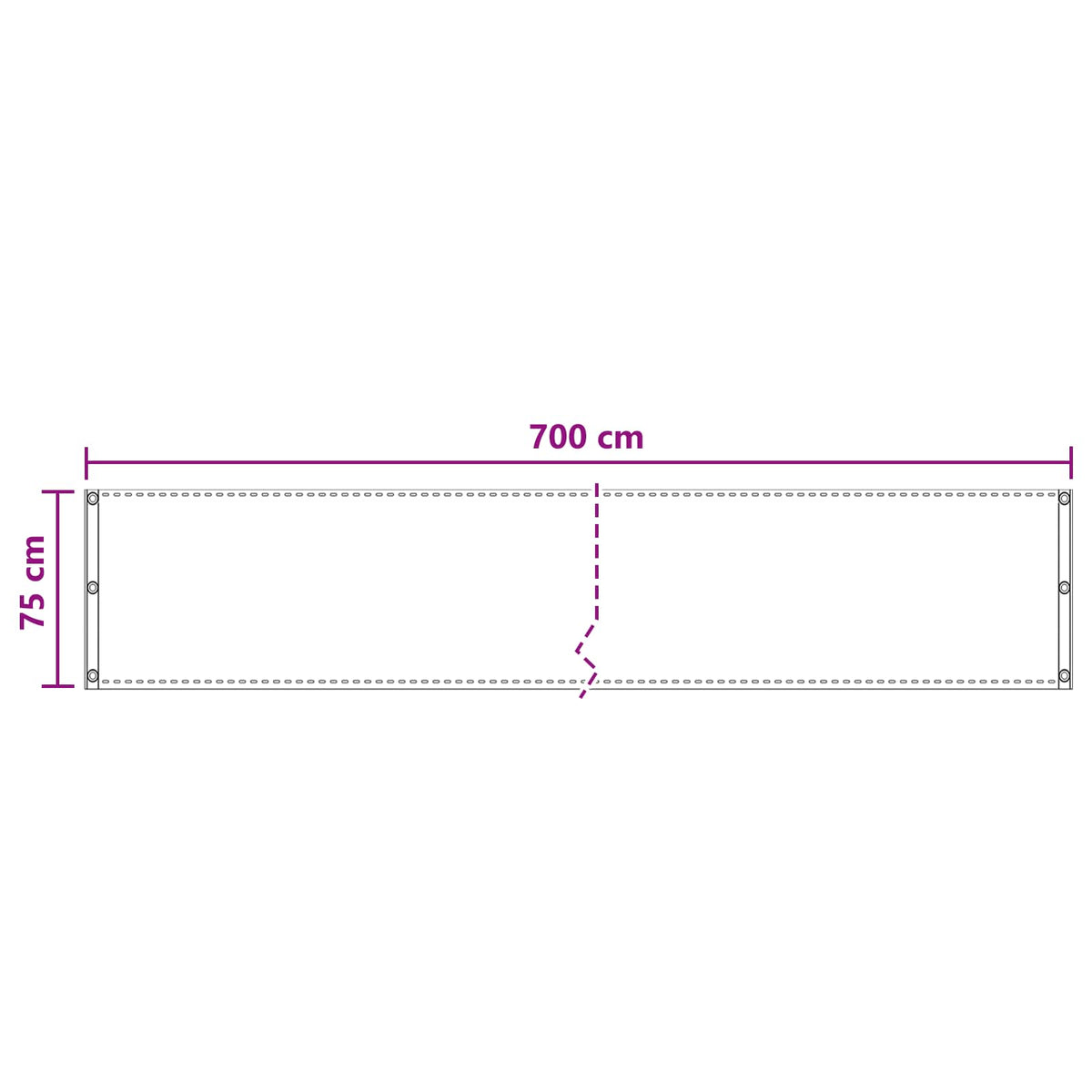Tela de Varanda Retangular 75 x 700 cm HDPE e Alumínio — foto 5