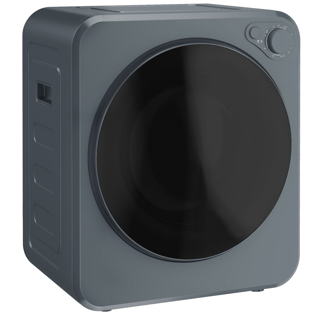 Mini Secadora de Roupas 4 kg com 5 Programas até 60 ℃ 800 W/400 W Secadora de Exaustão com Tambor em Aço Inox Cinza — foto 1