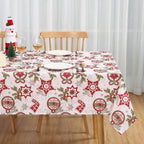 Toalha de mesa de Natal retangular lavável, resistente ao óleo, anti-rugas 132x229cm vermelha — foto 4