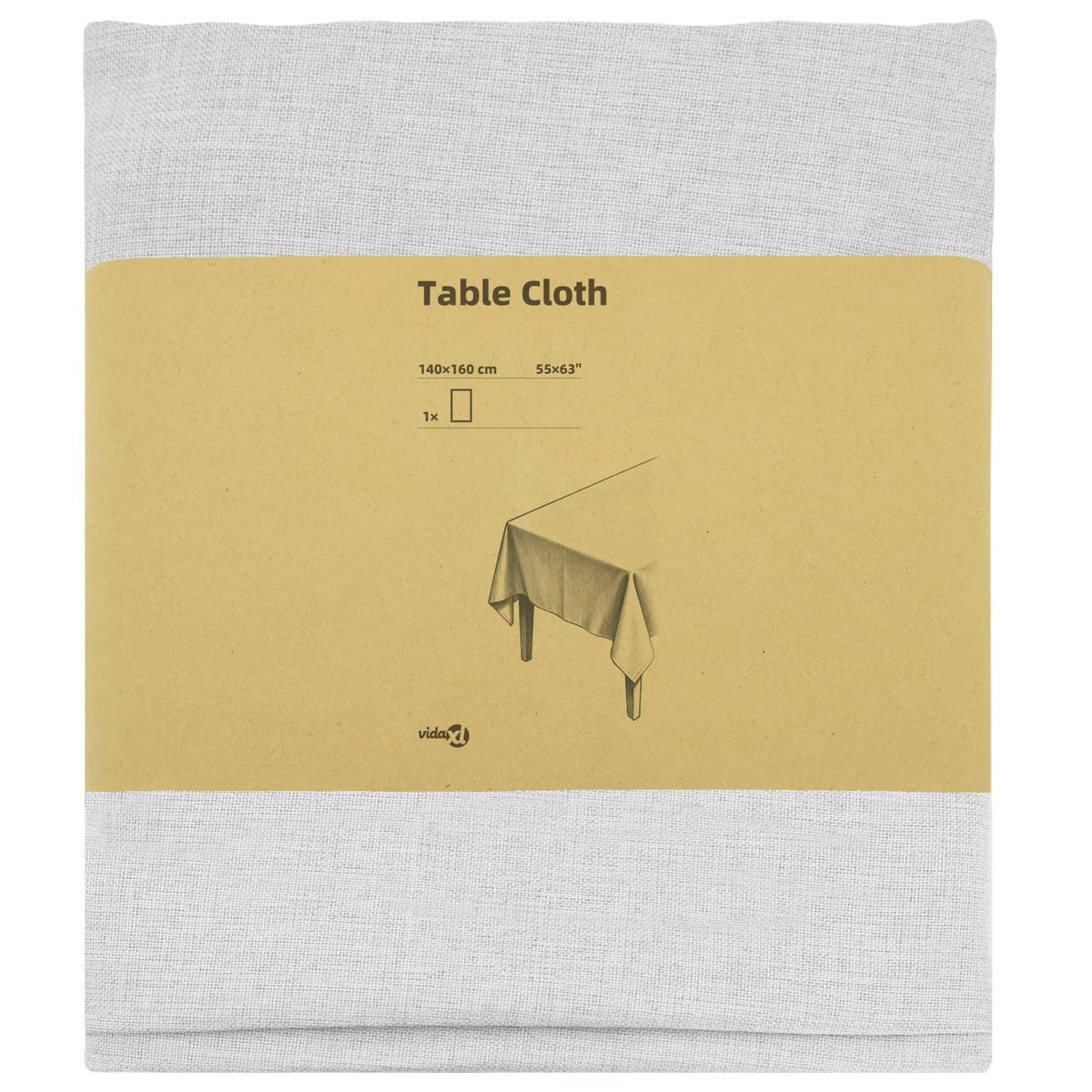 Toalha de Mesa Retangular Branco 140 x 160 cm — foto 3