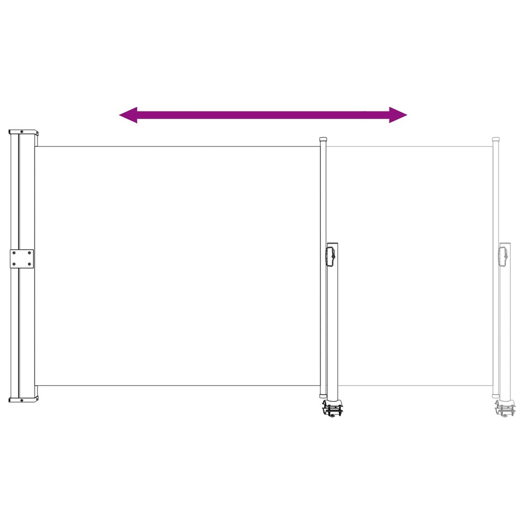 Toldo Lateral Retangular 160 x 300 cm Polyester Antracite — foto 7