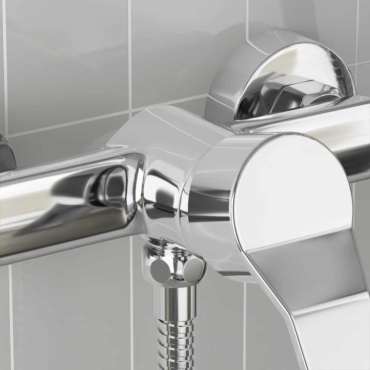 Torneira de Misturador de Chuveiro Chrome G 1 / 2 polegadas Latão — foto 3