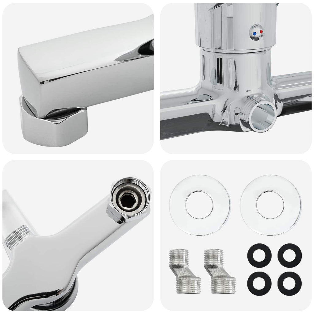 Torneira de Misturador de Chuveiro Chrome G 1 / 2 polegadas Latão — foto 7