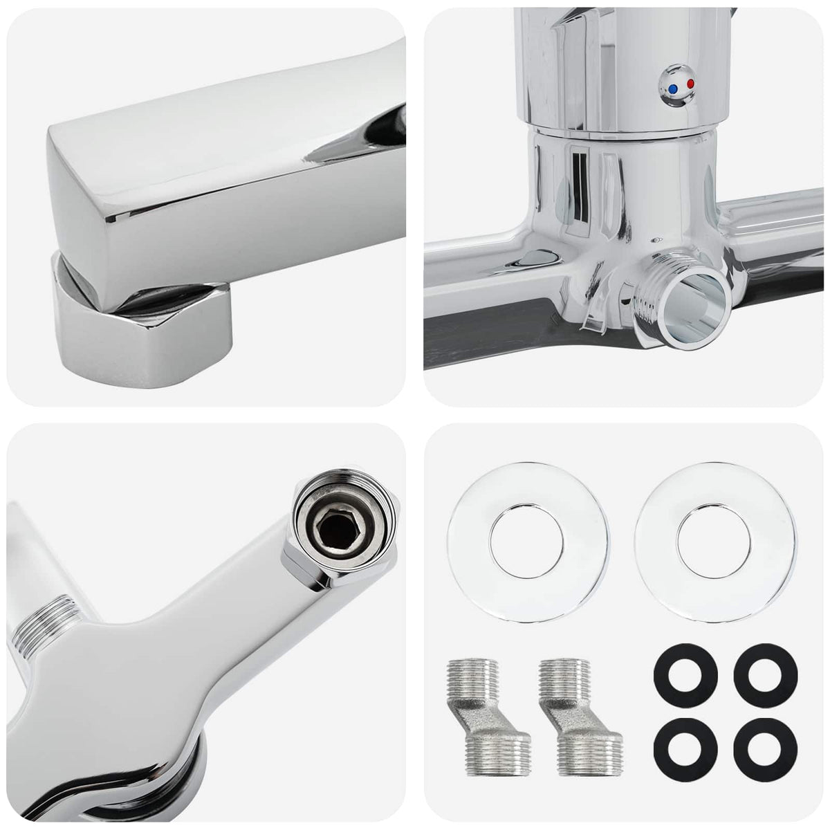 Torneira de Misturador de Chuveiro Chrome G 1 / 2 polegadas Latão — foto 7