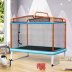 Trampolim Rectangular para Crianças com Rede de Segurança e Baloiço 190x124x222 cm — foto 1