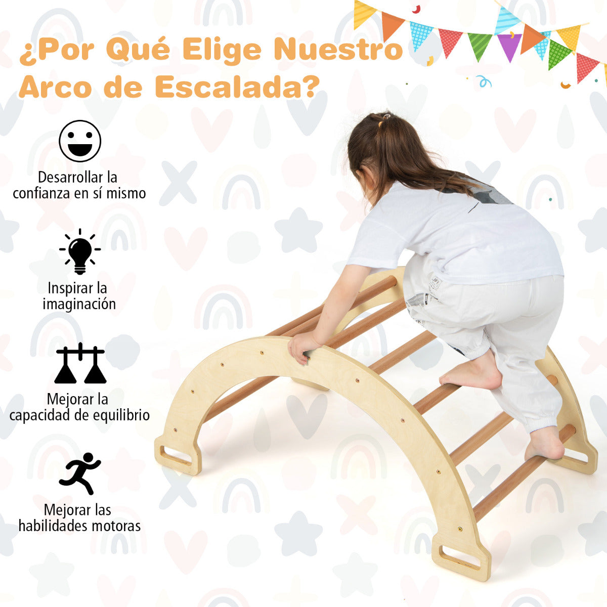 Triângulo de Escalada 2 em 1 com Almofada Macia e Balancim de Arco Duplo — foto 9