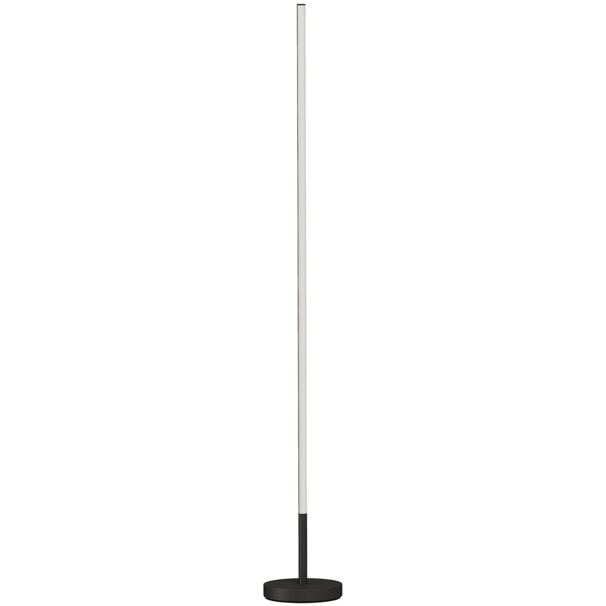Luminária de canto LED, candeeiro de pé moderno, 1450 lm, 3 níveis de luminosidade, interruptor de pé, 3000 K, sala/quarto, preto — foto 1