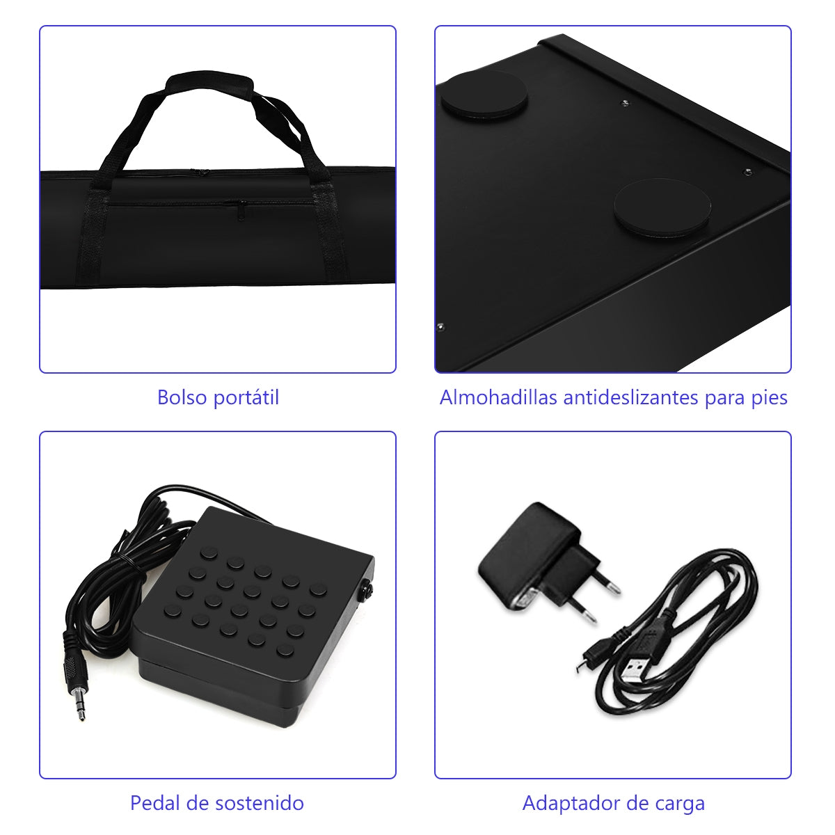 Piano Digital 88 Teclas 128 Ritmos Bluetooth MIDI USB MP3 com Estojo Microfone Auscultadores — foto 13
