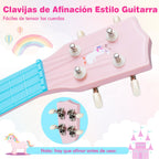 Ukelele 21 Polegadas Infantil Rosa 4 Cordas Nylon 12 Trastes Iniciantes — foto 8