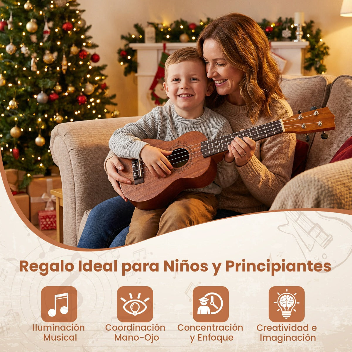 Ukelele Soprano 21 Polegadas Caoba para Adultos e Principiantes com Funda e Acessórios — foto 6
