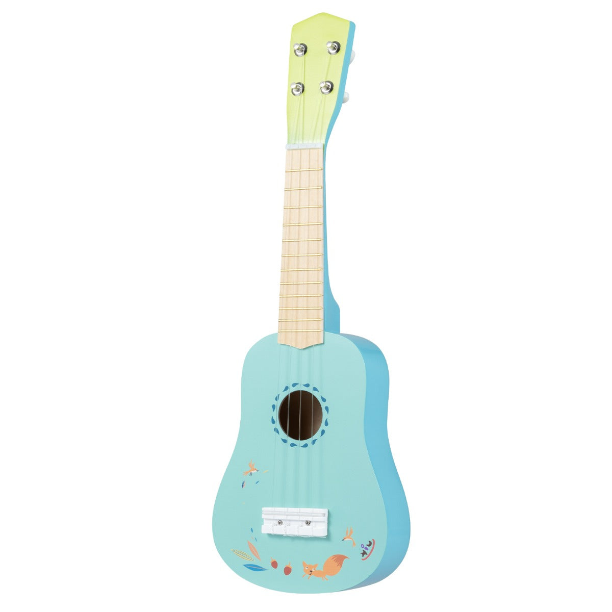 Ukulele 21 Polegadas para Crianças Guitarra Mini 4 Cordas Madeira Basswood Azul — foto 2