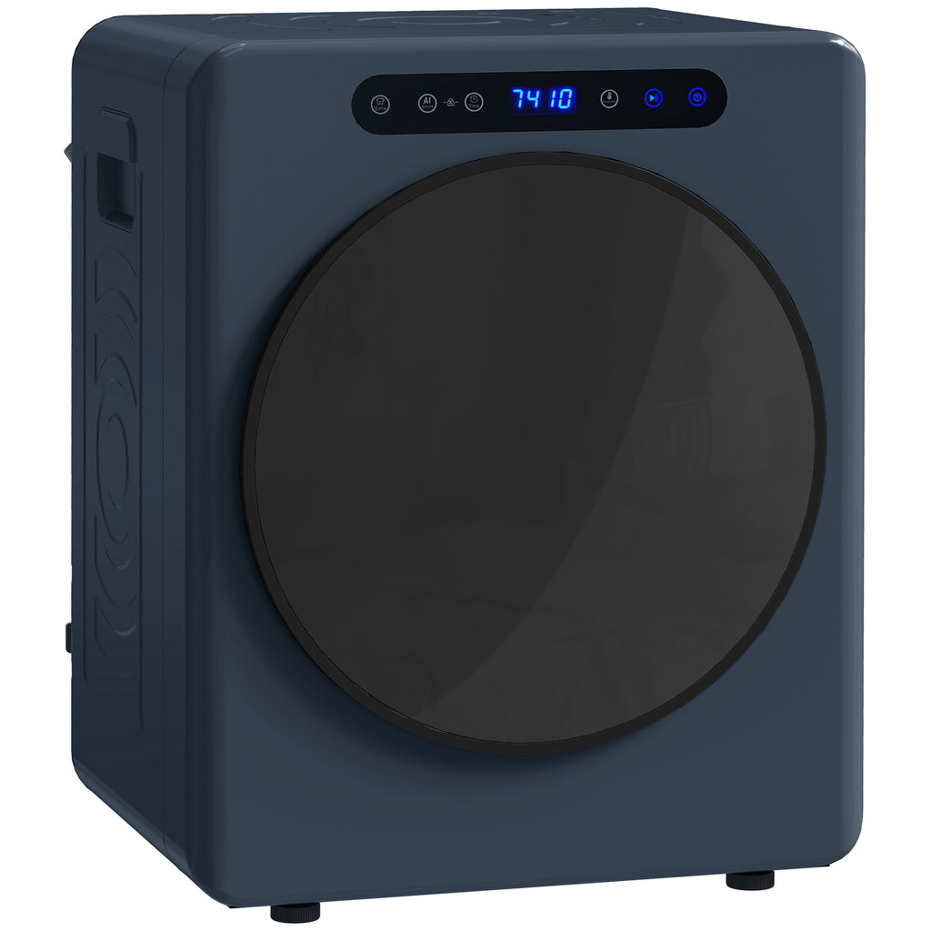 Secadora com Exaustão 5 kg Secadora de Carregamento Frontal Compacta Autônoma 1000 W com Tambor em Aço Inoxidável Temporizador Azul — foto 1