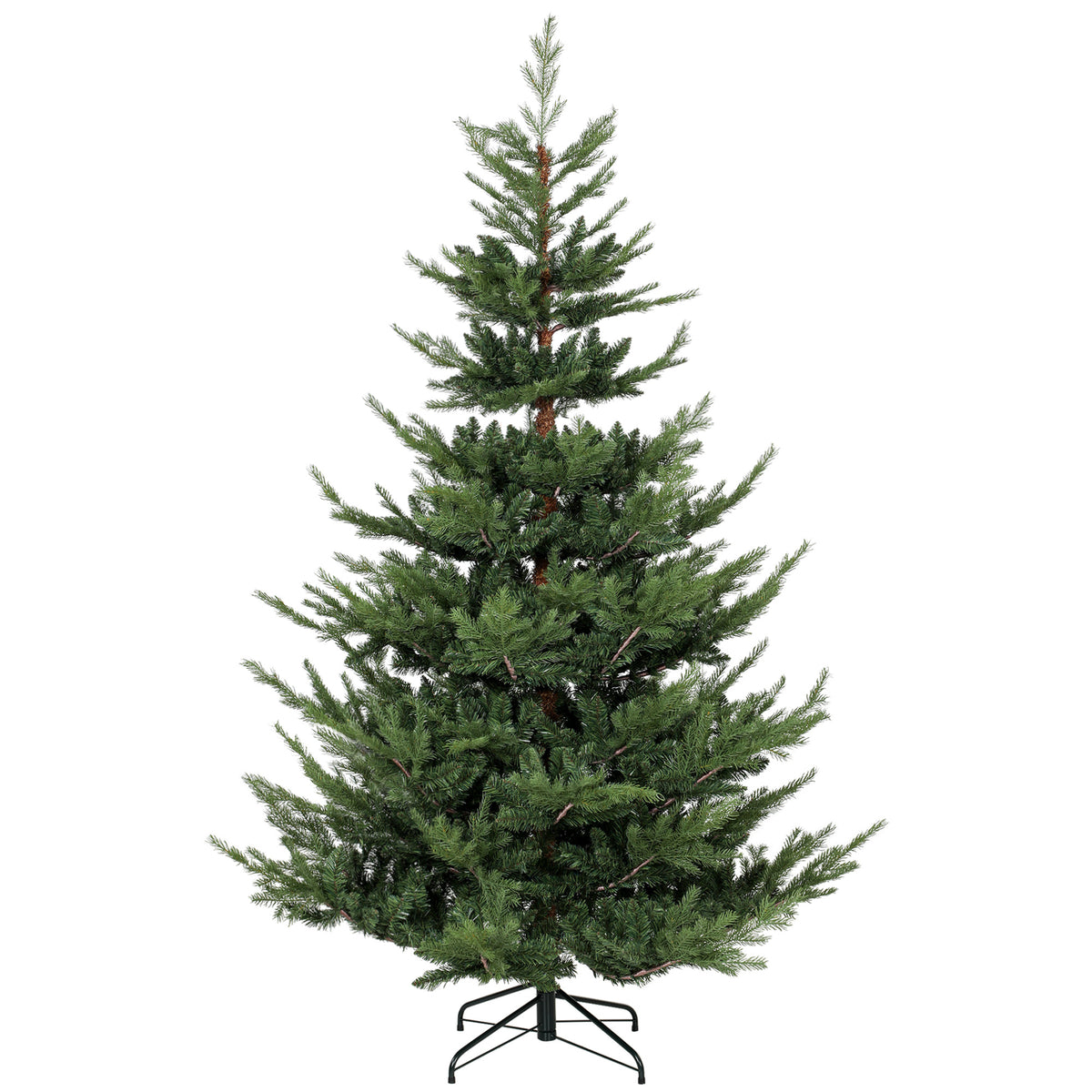 Árvore de Natal Abeto Artificial aspeto Realista Montagem Rápida Plástico 140x140x210 cm Verde — foto 1