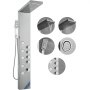 Painel Chuveiro 4 modos com 5 jactos massagem inox
