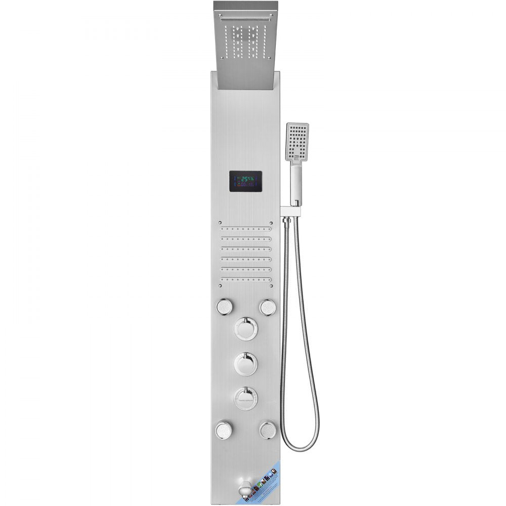Torre duche 6 modos LED cascata 5 jactos aço inox — foto 9
