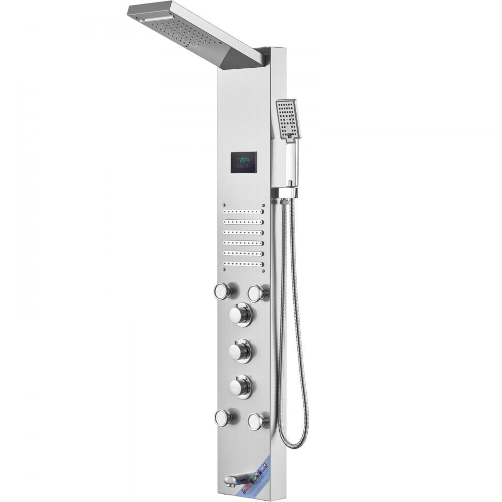 Torre duche 6 modos LED cascata 5 jactos aço inox — foto 8