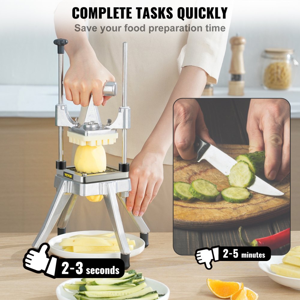 Cortador legumes aço inoxidável 4 lâminas, 6 cunhas, profissional — foto 3