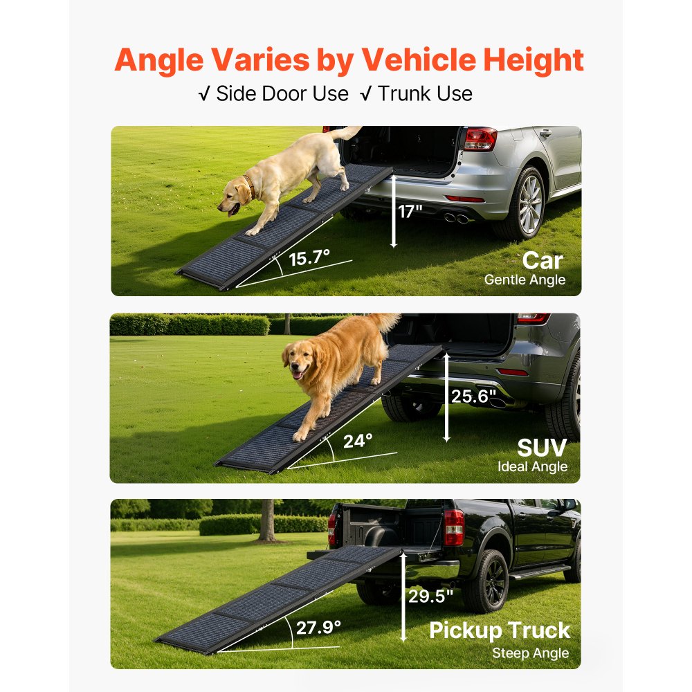 Rampa cão carros 160x43,2 cm, dobrável até 113 kg — foto 5
