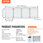 Porta cão dobrável 32"H x 96,5"W, 4 painéis, branca — foto 6