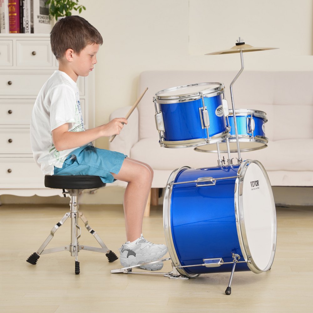 Kit bateria criança 3 peças, 14" baixo, tronos ajustável — foto 7