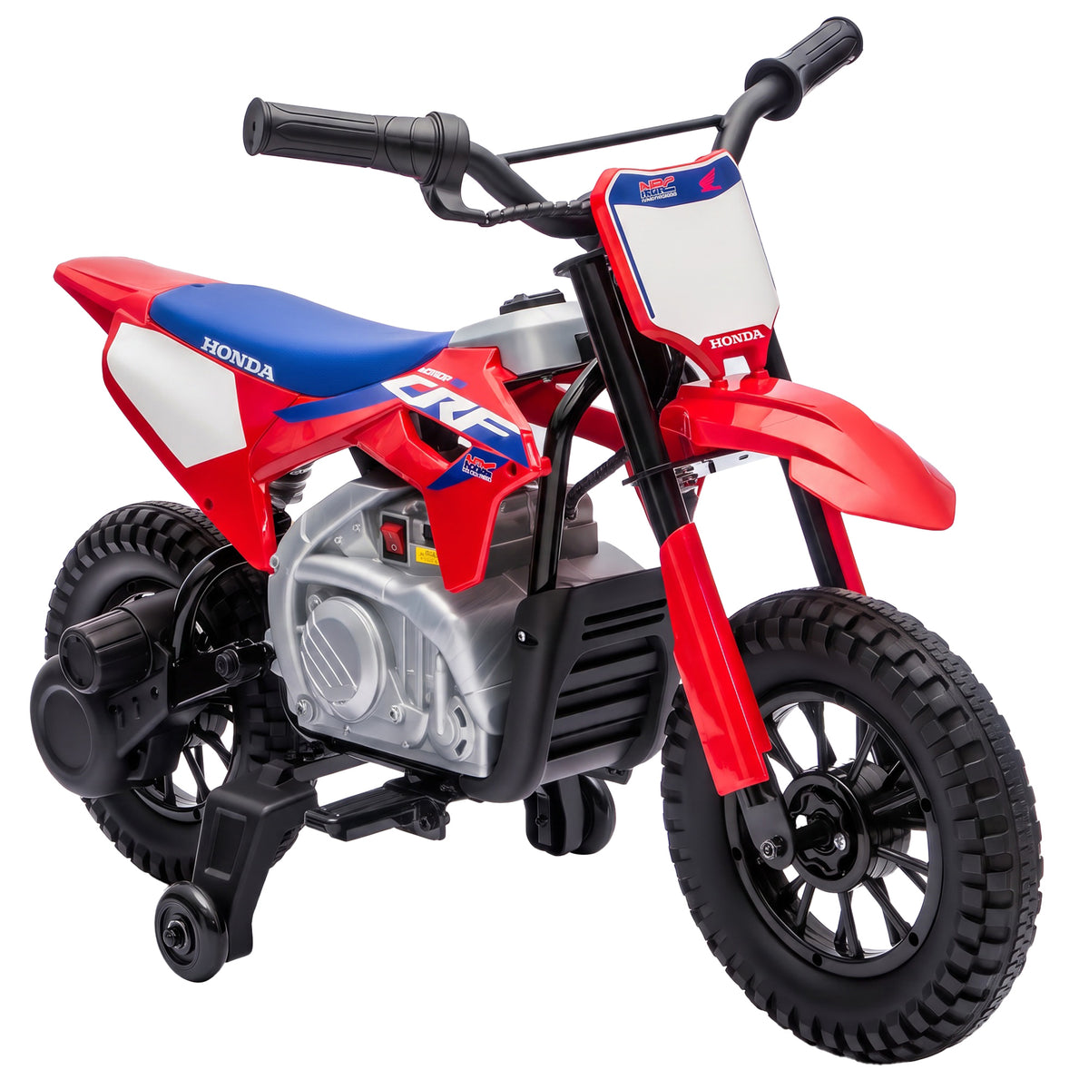 Moto Elétrica Infantil com Licença HONDA 12 V Velocidade 3-6 km/h Carro Elétrico Infantil 3+ Anos Vermelho e Azul — foto 1