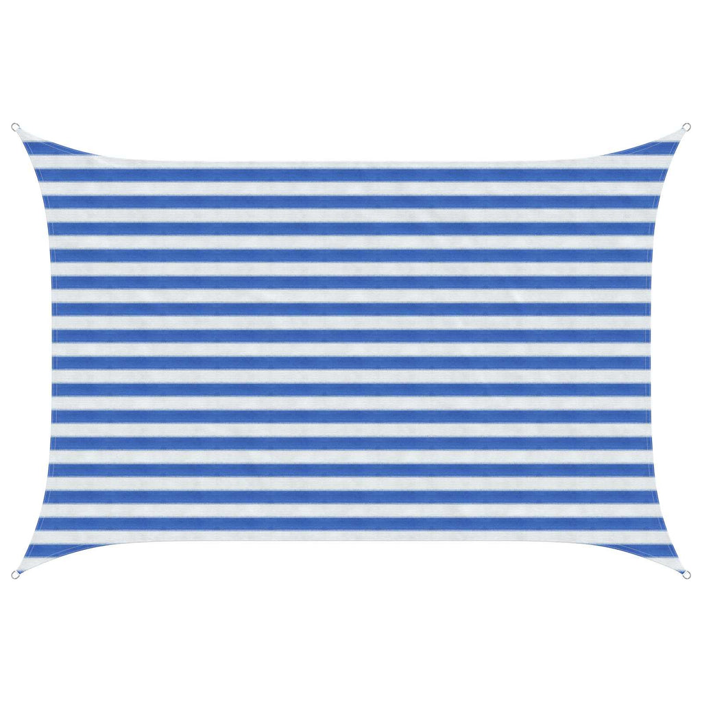 Vela de Sombra Retangular 2 x 3 m HDPE Azul e Branco — foto 1