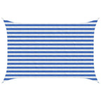 Vela de Sombra Retangular 2 x 3 m HDPE Azul e Branco — foto 1