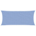 Vela de Sombra Retangular 2 x 5 m HDPE Azul e Branco — foto 1