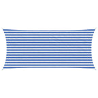 Vela de Sombra Retangular 2 x 5 m HDPE Azul e Branco — foto 1