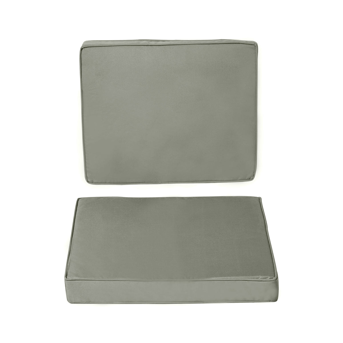 Almofadas para cadeira poltrona de jardim almofadas de assento e encosto removíveis poliéster 56x52/56x46cm cinza escuro — foto 1
