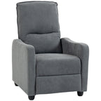 Poltrona Relax Reclinável Manual Acolchoada em Cinzento Escuro — foto 1
