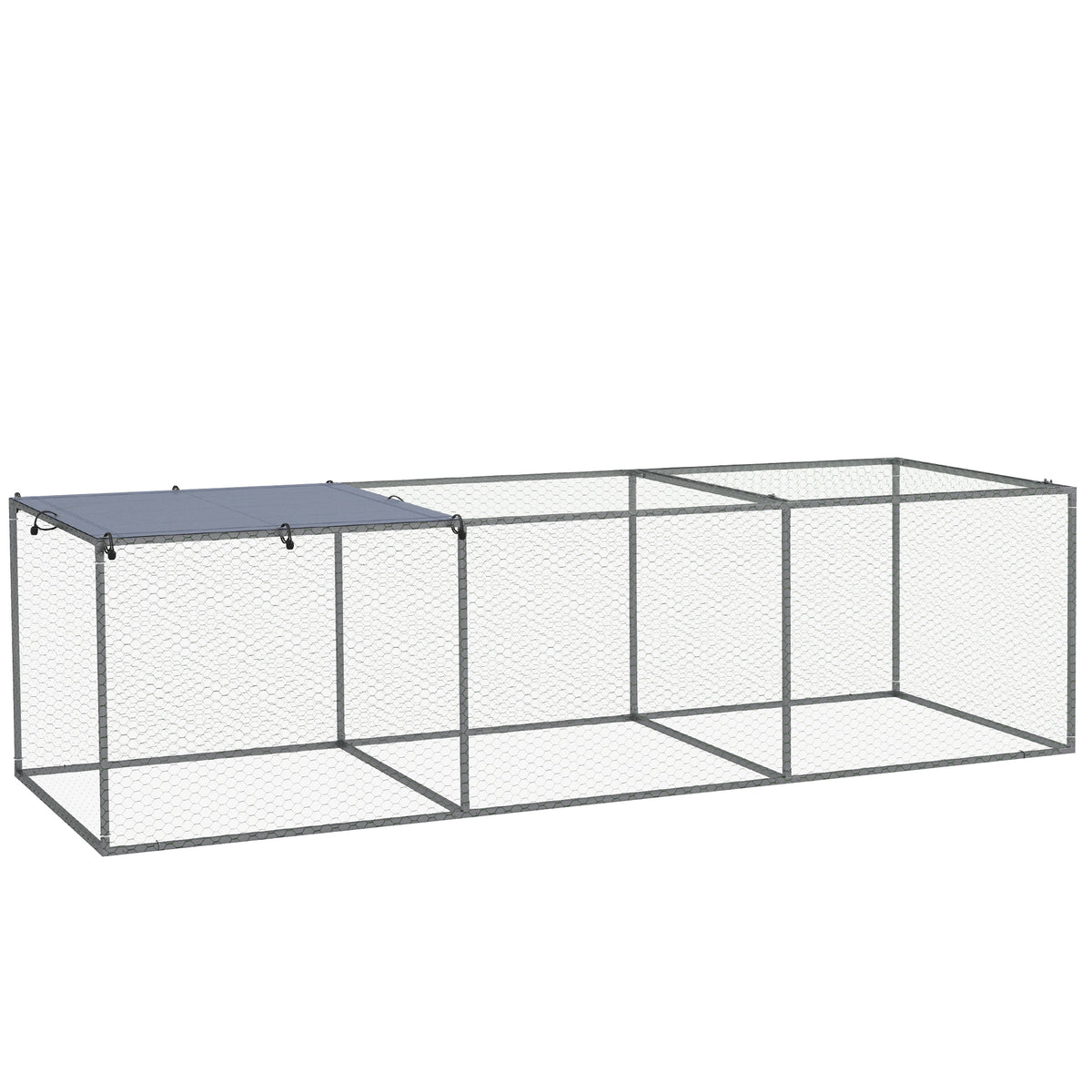 Enclos Poulailler Cage Clapier Exterior 3 ㎡ para Pequenos Animais 3x1x0,8 m Aço Galvanizado — foto 1