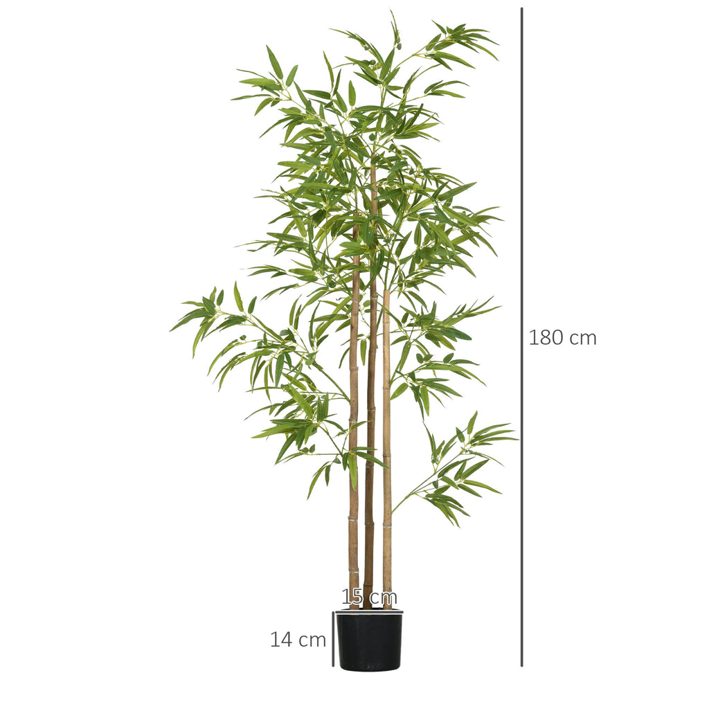 Pack 2 Bambu Artificial 1,80 m com Vaso Realista Ideal para Interiores — foto 2