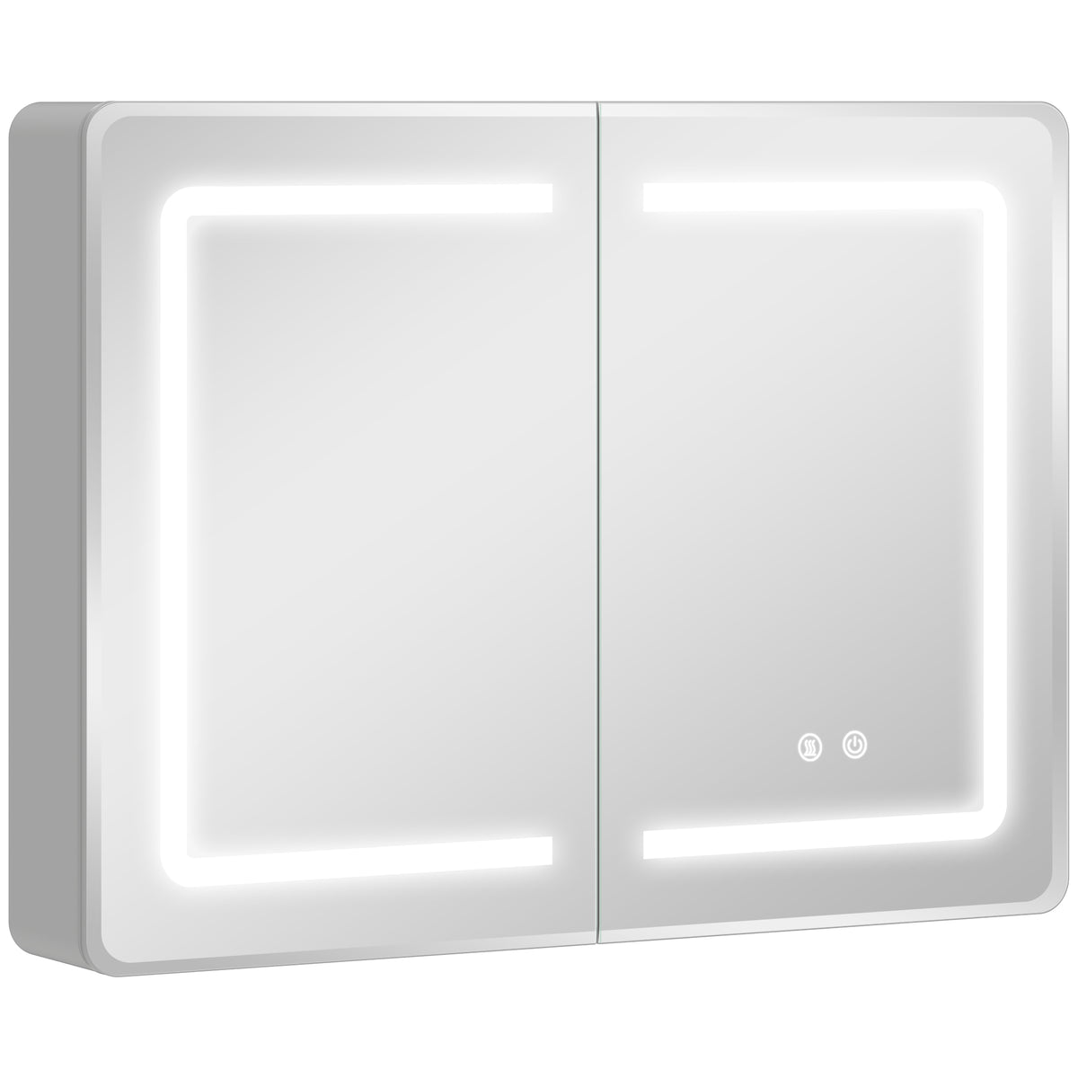 Armário Espelhado para Banheiro com Iluminação LED 60x80 cm Armário de Banheiro com Antiembaçamento Dimável em 3 Níveis — foto 1