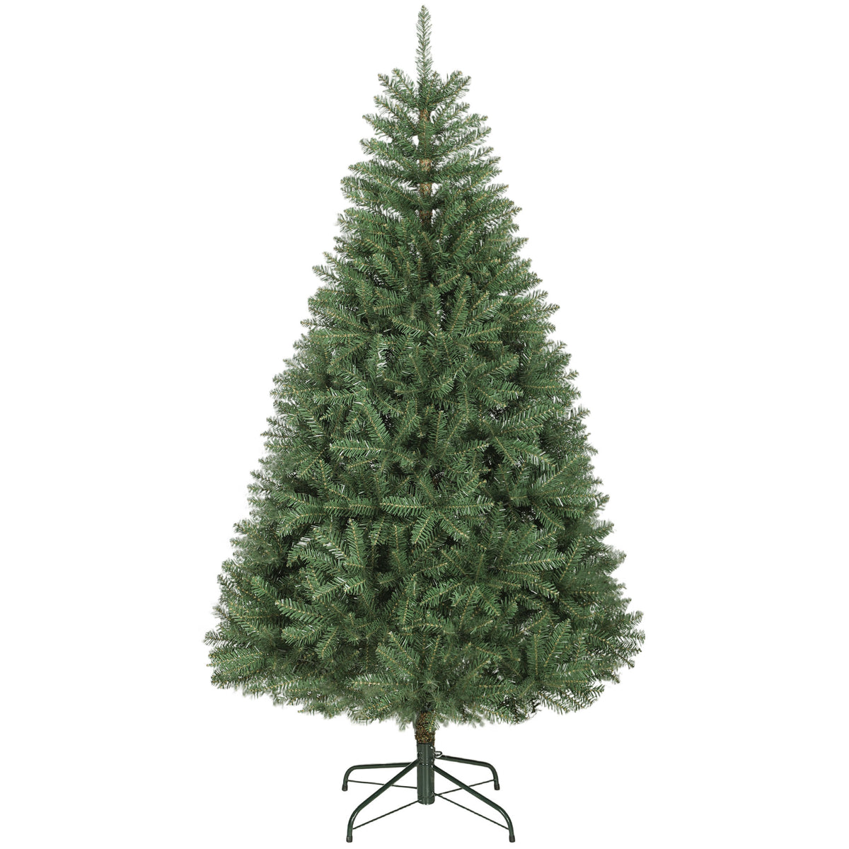 Árvore de Natal Artificial 180 cm com 1687 Ramos e Base Metálica Dobrável, Realista e Frondosa, Verde — foto 1