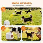 Lançador Automático de Bolas para Cães com 6 Bolas em ETPU e 3 Distâncias Ajustáveis 6/10/14 m, Laranja — imagem 7