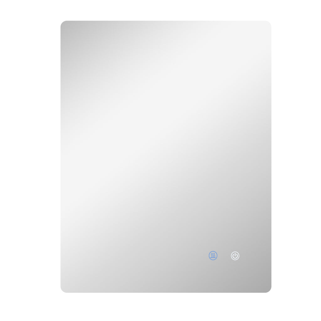 Espelho Retangular Iluminado de LED para Banheiro 80x60 cm Branco Transparente — foto 1