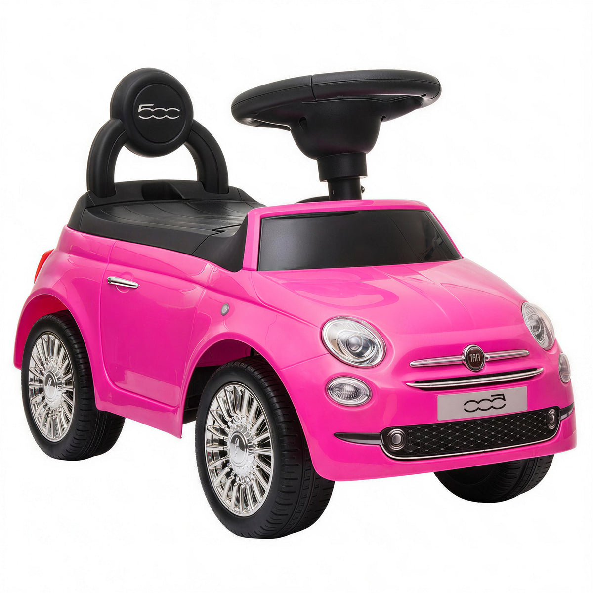 Carro Cavalcável para Crianças 12-36 Meses Licença com Música Buzina e Compartimento Sob Assento em PP Rosa — foto 1