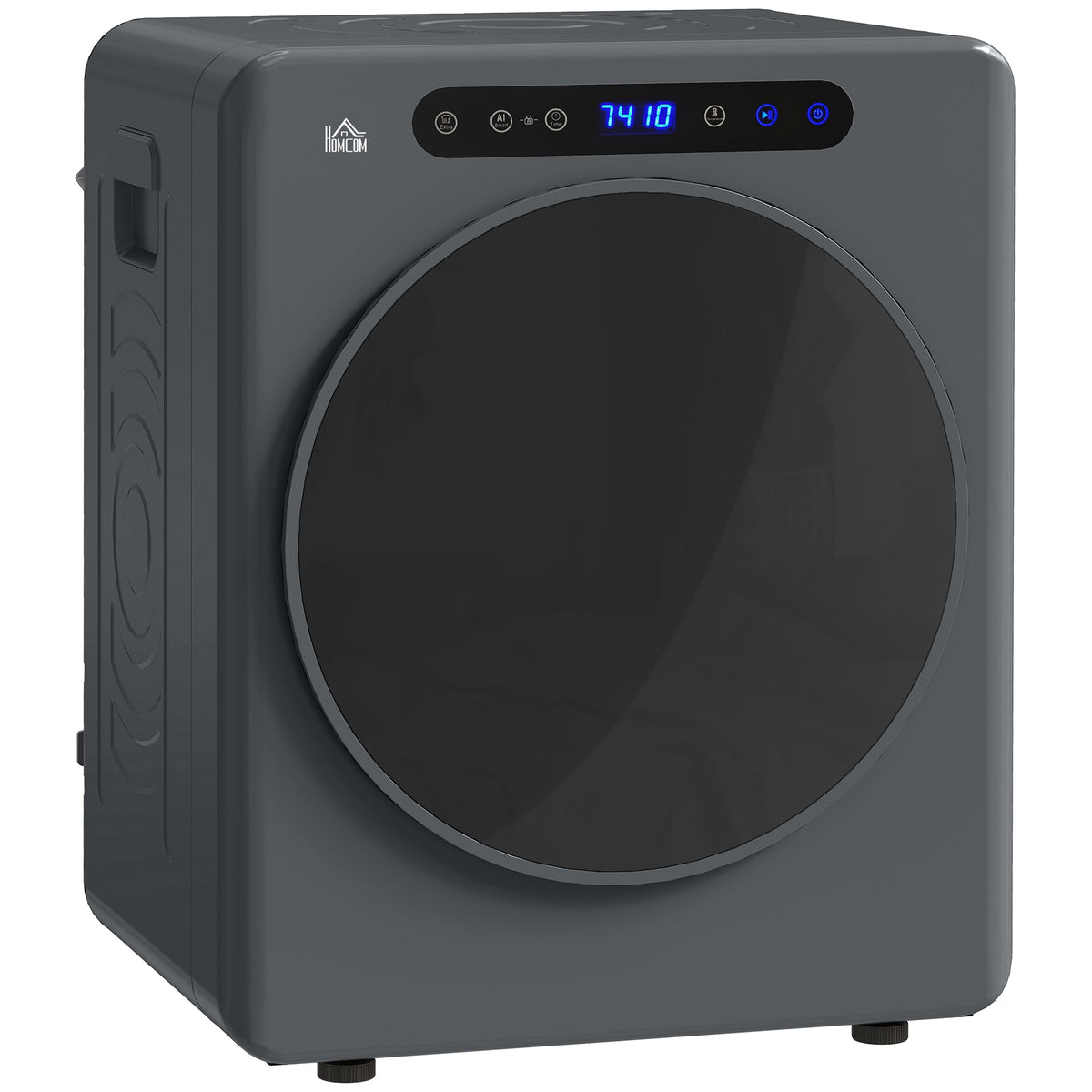 Secadora de roupa, 6 programas, 40-60℃, capacidade 3 kg, compacta, controlo touch, Cinza — foto 1