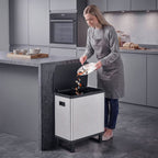 Lixeira Automática com Sensor 54 L 3 Compartimentos Aço Inoxidável Prata — imagem 3